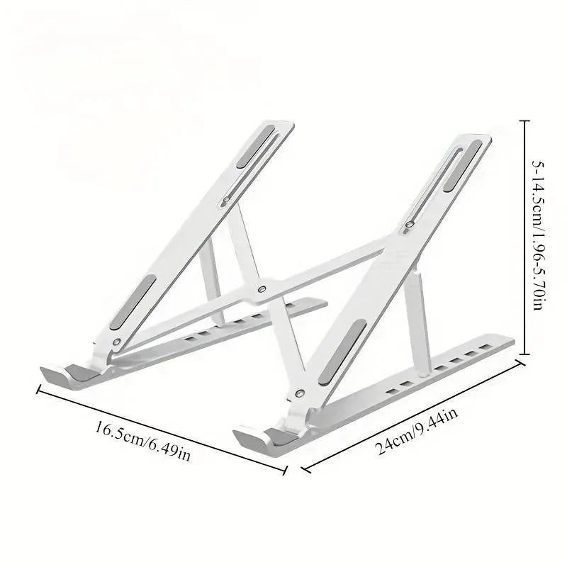 Premium Laptop Stand Multi-Angle Height Adjustable, Anti-Slip, Foldable