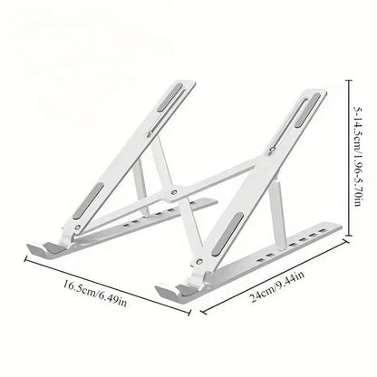 Premium Laptop Stand Multi-Angle Height Adjustable, Anti-Slip, Foldable