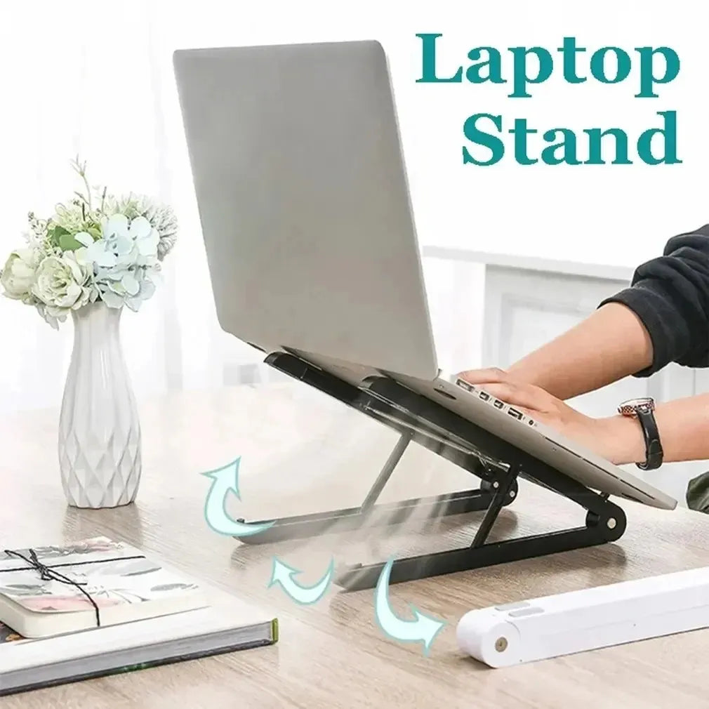 Premium Laptop Stand Multi-Angle Height Adjustable, Anti-Slip, Foldable