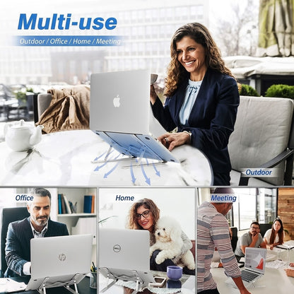 Premium Laptop Stand Multi-Angle Height Adjustable, Anti-Slip, Foldable