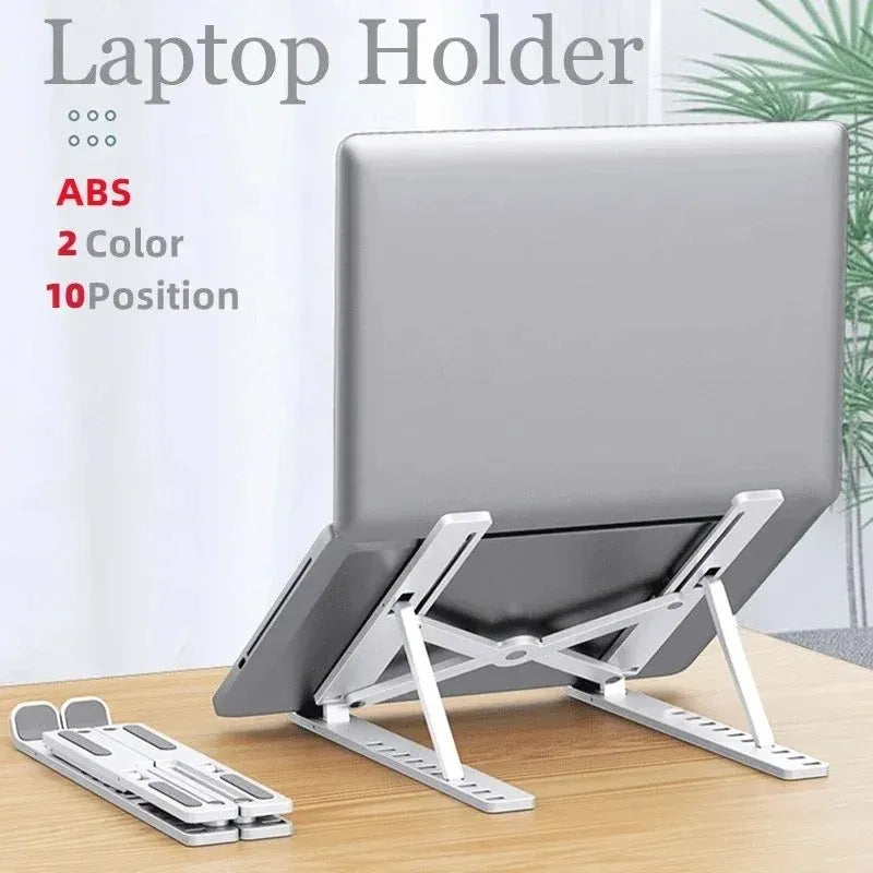 Premium Laptop Stand Multi-Angle Height Adjustable, Anti-Slip, Foldable