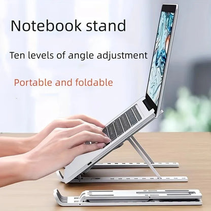 Premium Laptop Stand Multi-Angle Height Adjustable, Anti-Slip, Foldable